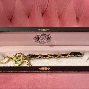 Vintage Juicy Couture Black and Gold Chain Bracelet
